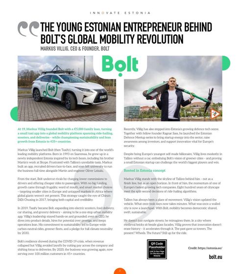 Page from INNOVATE Estonia: The young Estonian entrepreneur behind Bolt’s global mobility revolution